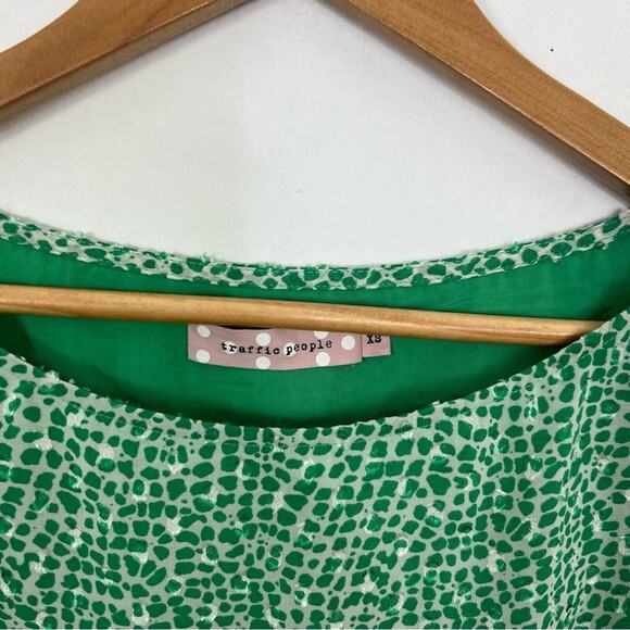 Traffic People Lily Green White Mini Dress Size XS - Picture 12 of 14